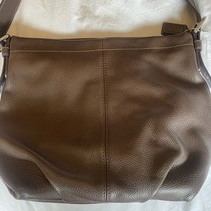 Coach Leather Duffle F15064 Shoulder Bag - Chocolate Brown